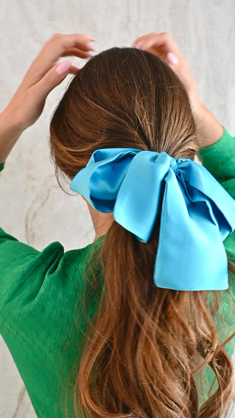 Hair Ribbon in Electric Blue