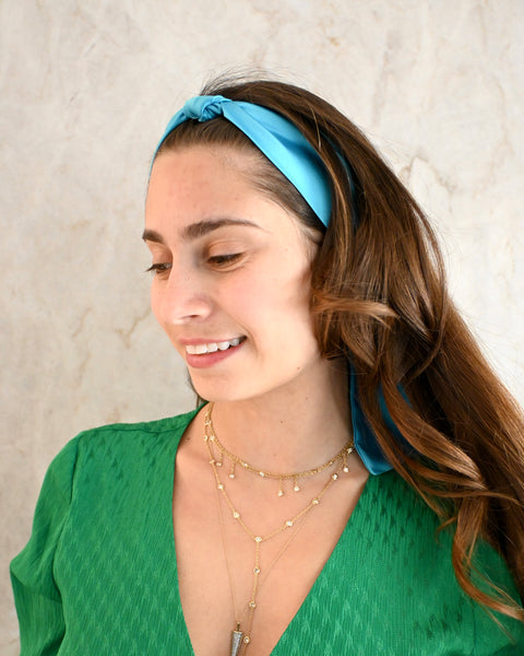 Hair Ribbon in Electric Blue