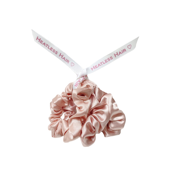 Dusty Pink Satin Scrunchies