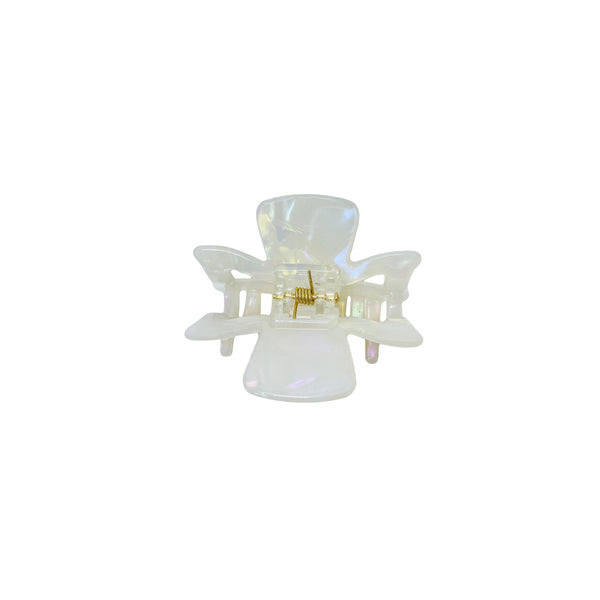 Mini Bungalow Clip in White Marble
